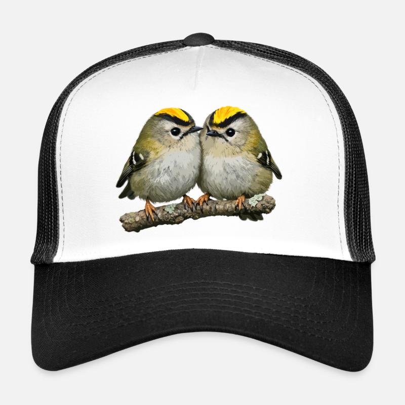 Duo de Firecrests sur Branch Casquette trucker 