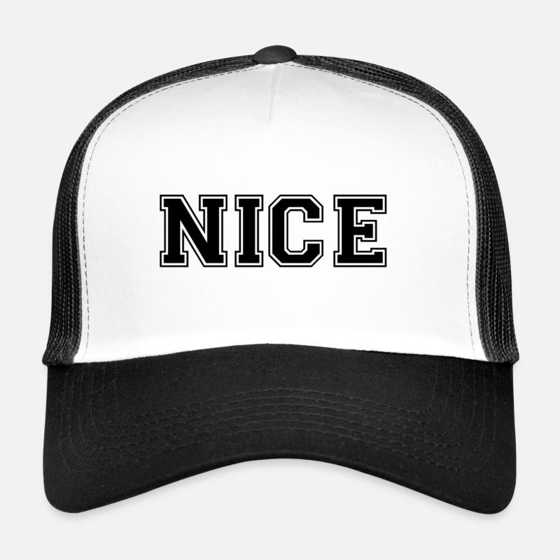 Nizza - Trucker Cap - Weiß/Schwarz