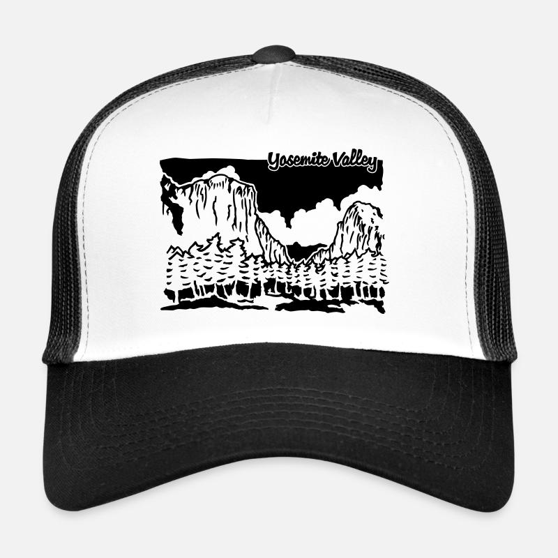Yosemite Valley - Trucker Cap - Weiß/Schwarz