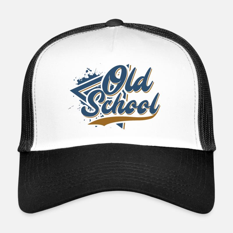 Old School - Trucker Cap - Weiß/Schwarz
