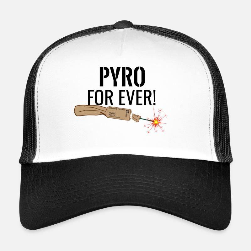 Pyro For Ever Black Trucker Cap