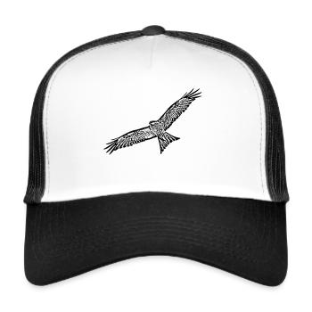 Oiseau de proie - Casquette trucker  - blanc/noir - Devant