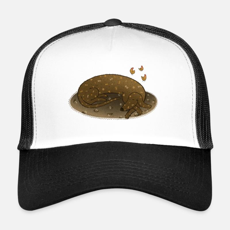 Chien - Casquette trucker - blanc/noir