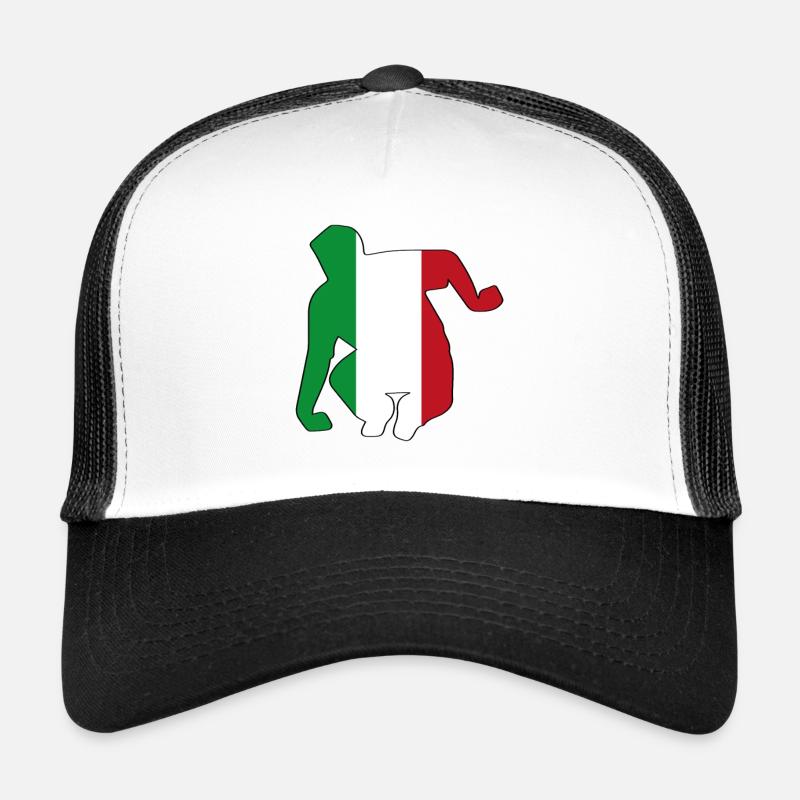 Italien Spieler - Trucker Cap - Weiß/Schwarz