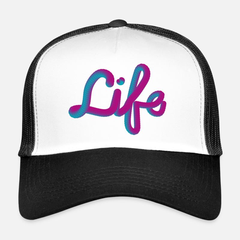 3d letters "life" Trucker Cap