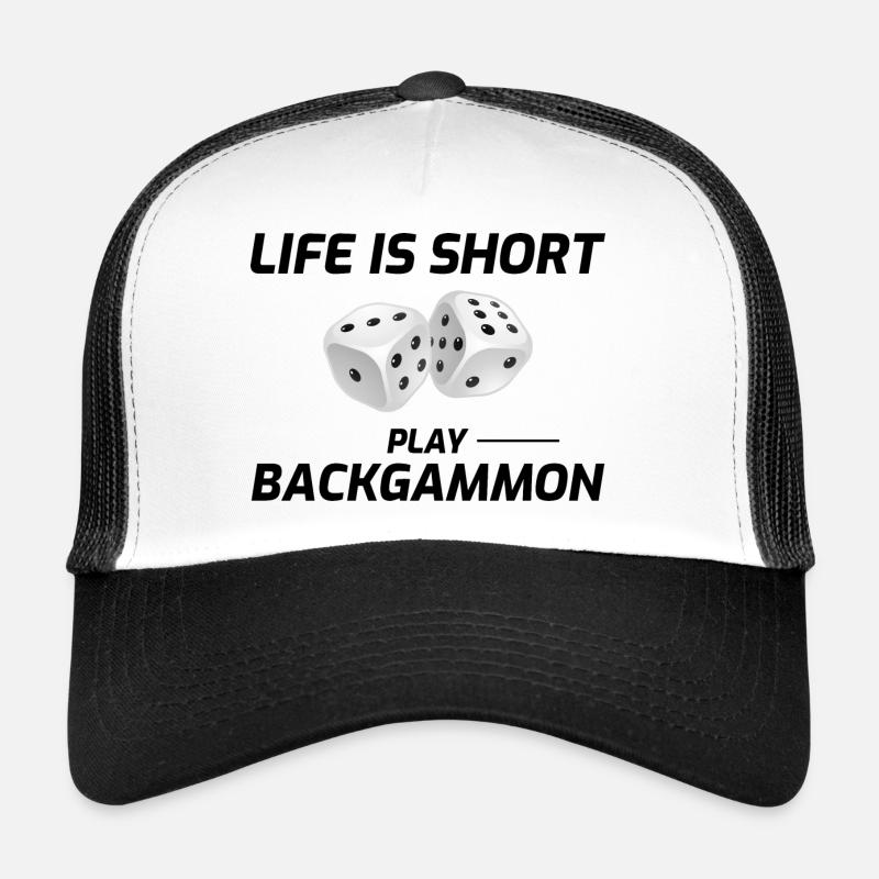 Backgammon Player Board Game Funny Sayings Gift Trucker Cap