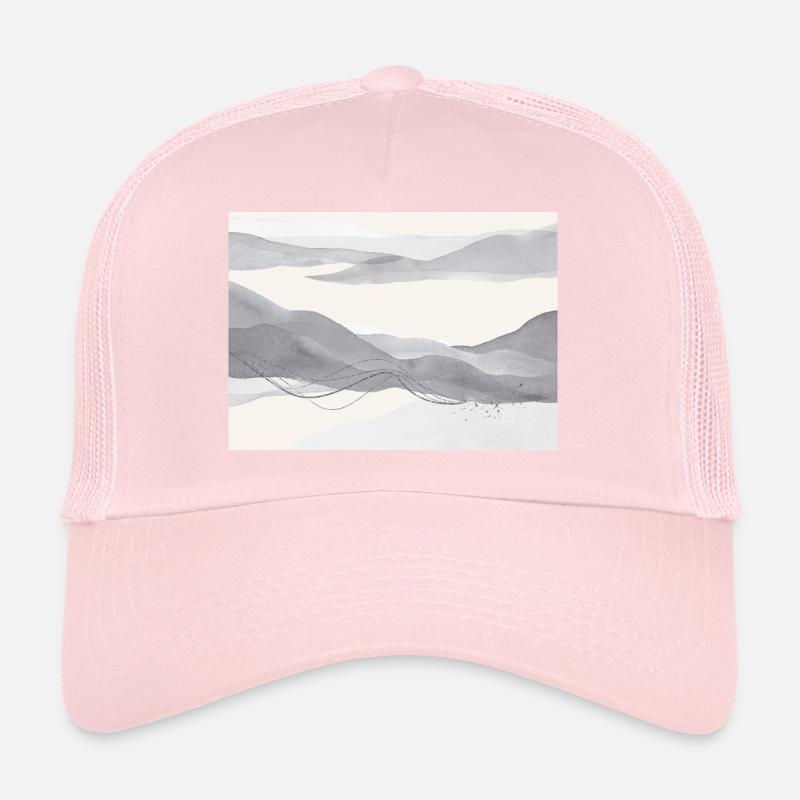 Paysage abstrait gris chaud Casquette trucker 