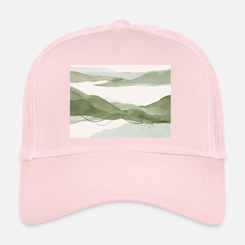 Sage Abstract Landscape Trucker Cap