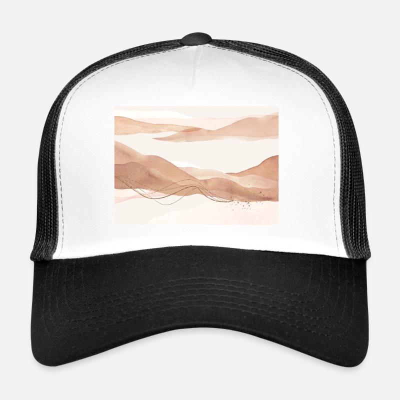 Blush Abstract Landscape Trucker Cap