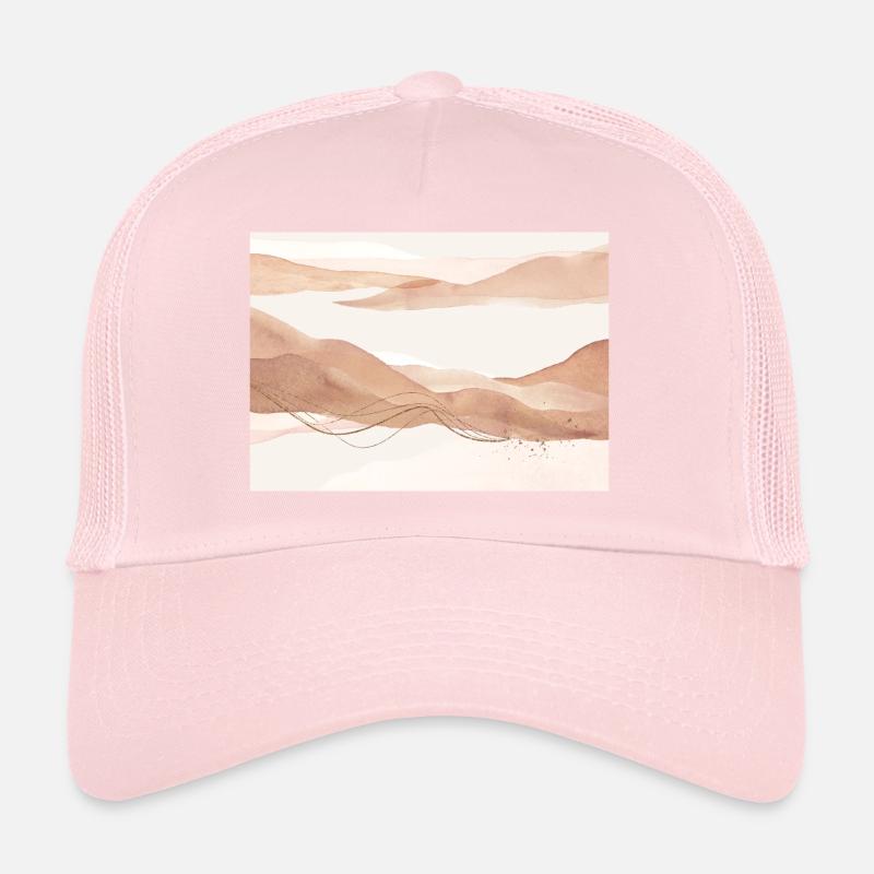 Blush Paysage abstrait Casquette trucker 