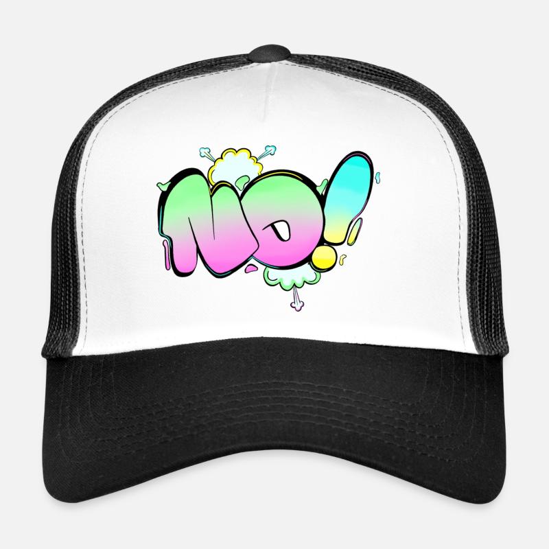 Logo Keine Aufkleber - Trucker Cap - Weiß/Schwarz