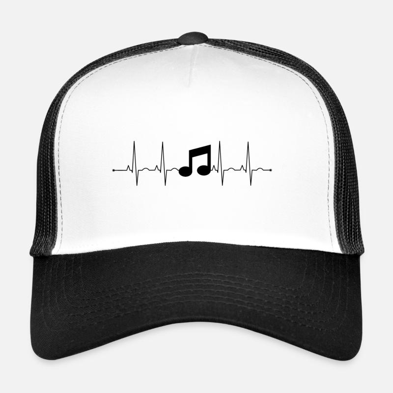 notenschlüssel - Trucker Cap - Weiß/Schwarz
