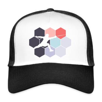 Fencing Fencing Fencing Abstract - Trucker Cap - white/black - Front