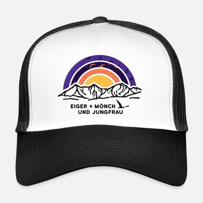 Eiger Mönch and Jungfrau Mountains Swiss Alps Trucker Cap