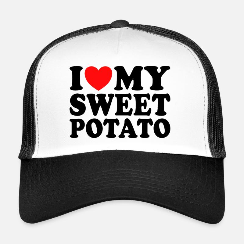 J'aime Ma Patate Douce Couple Thanksgiving Casquette trucker 