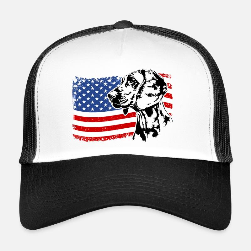 Chien de chasse à l’odeur hanovrienne Chiens de drapeau de l’Amérique Casquette trucker 