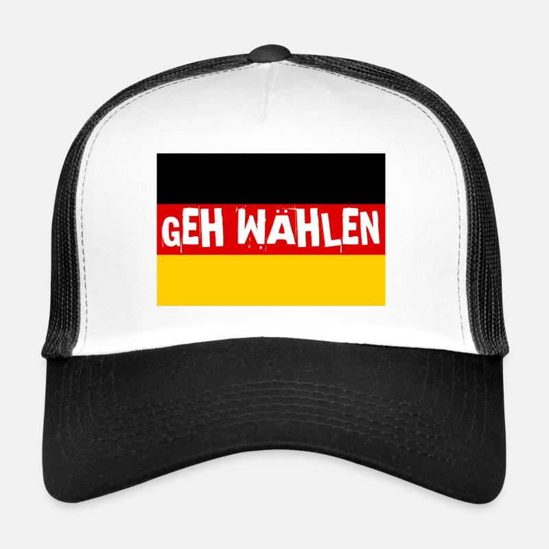 geh wählen - Trucker Cap - Weiß/Schwarz