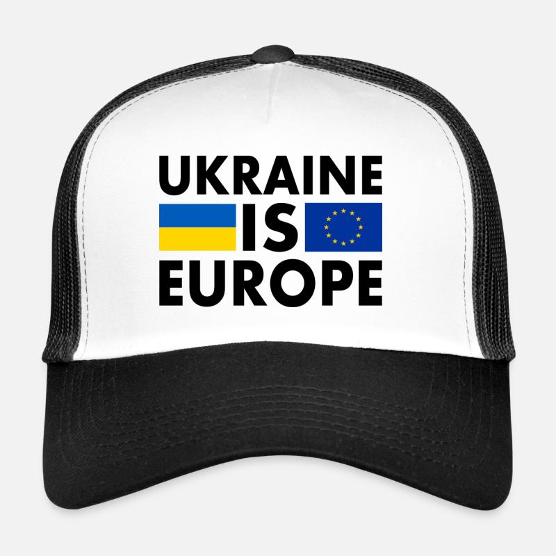 Ukraine is europe - Trucker Cap - Weiß/Schwarz