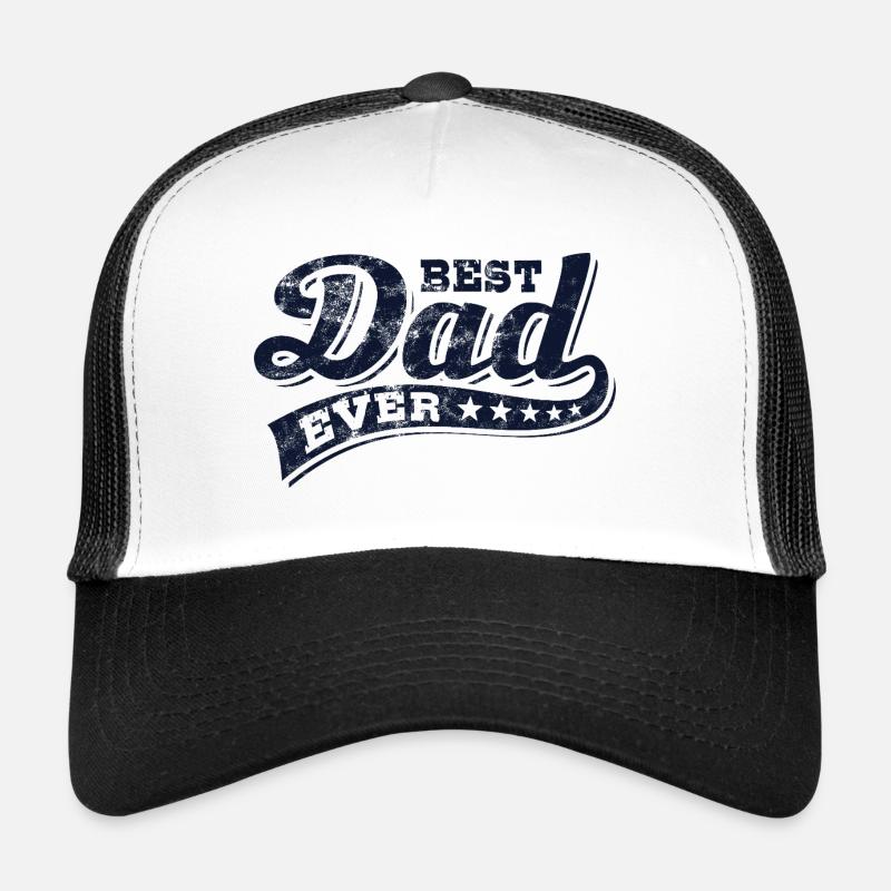 Best Dad Ever - Bester Papa - Vatertag - Trucker Cap - Weiß/Schwarz