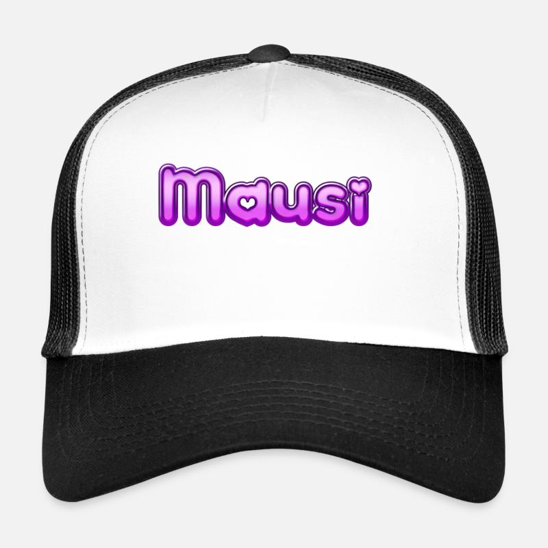 Text Mausi - Trucker Cap - Weiß/Schwarz