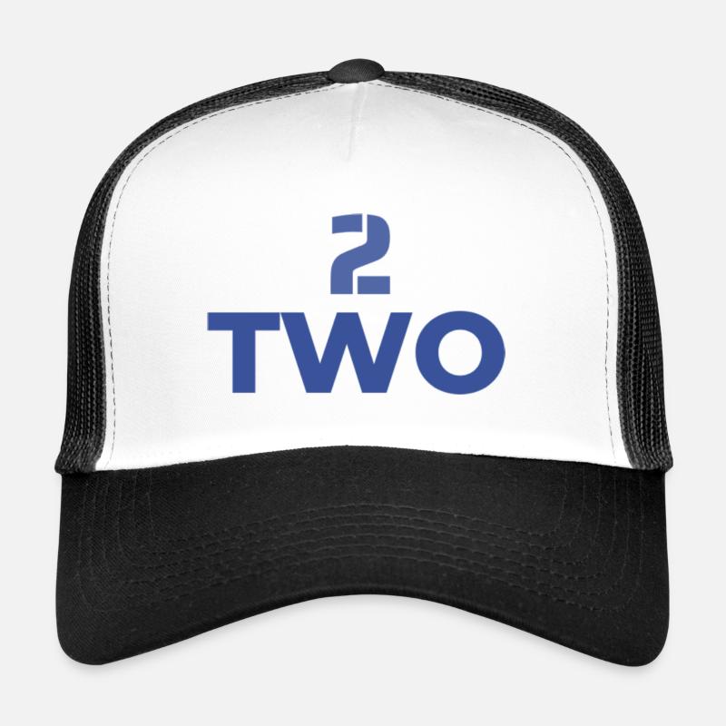 DESIGN CHIFFRE 2 EN LETTRE ET SYMBOLE TYPOGRAPHIE Casquette trucker 