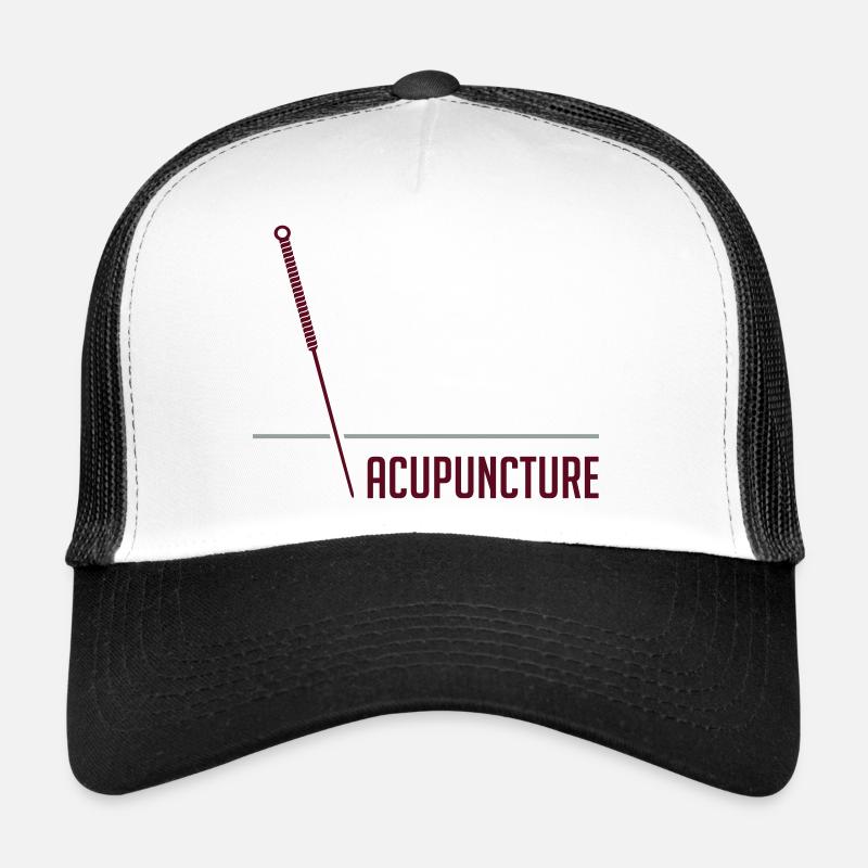 Aiguille penchée - Casquette trucker  - blanc/noir