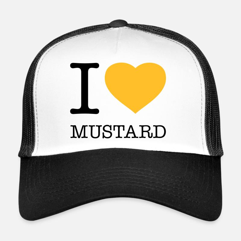 I LOVE MUSTARD Senf Wurst - Trucker Cap - Weiß/Schwarz