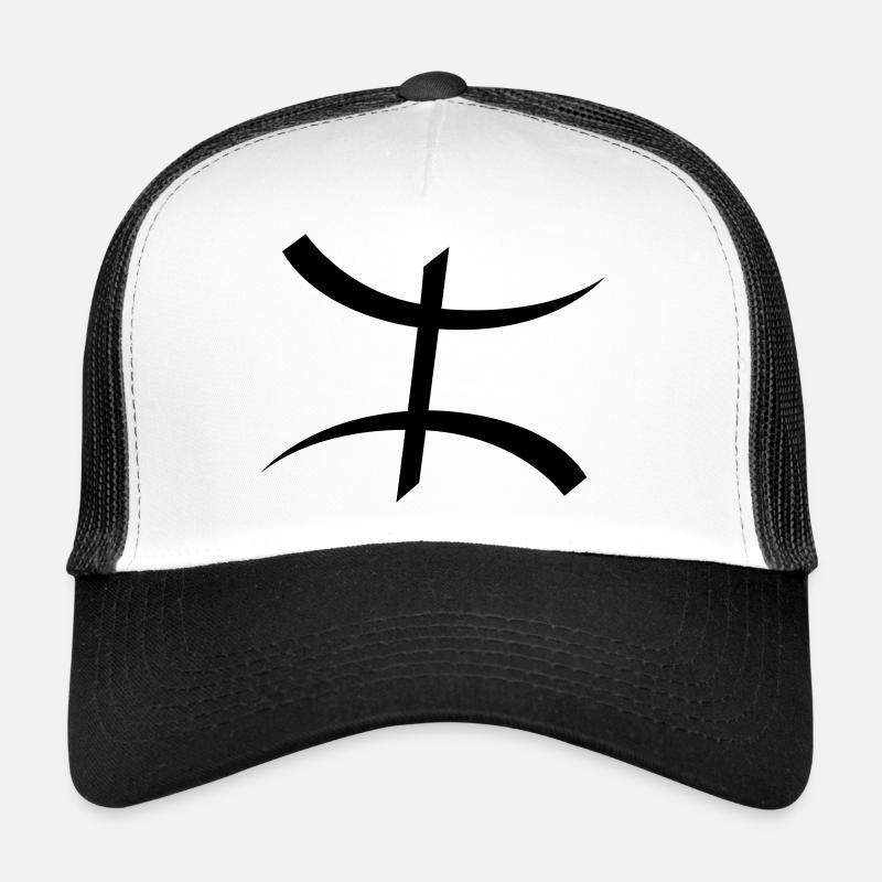 Symbole Kabyle par Helfspawn - Casquette trucker  - blanc/noir