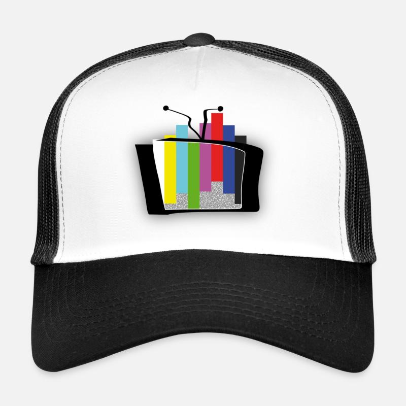 Ausbrechendes Testbild - erweitert 1 - Trucker Cap - Weiß/Schwarz