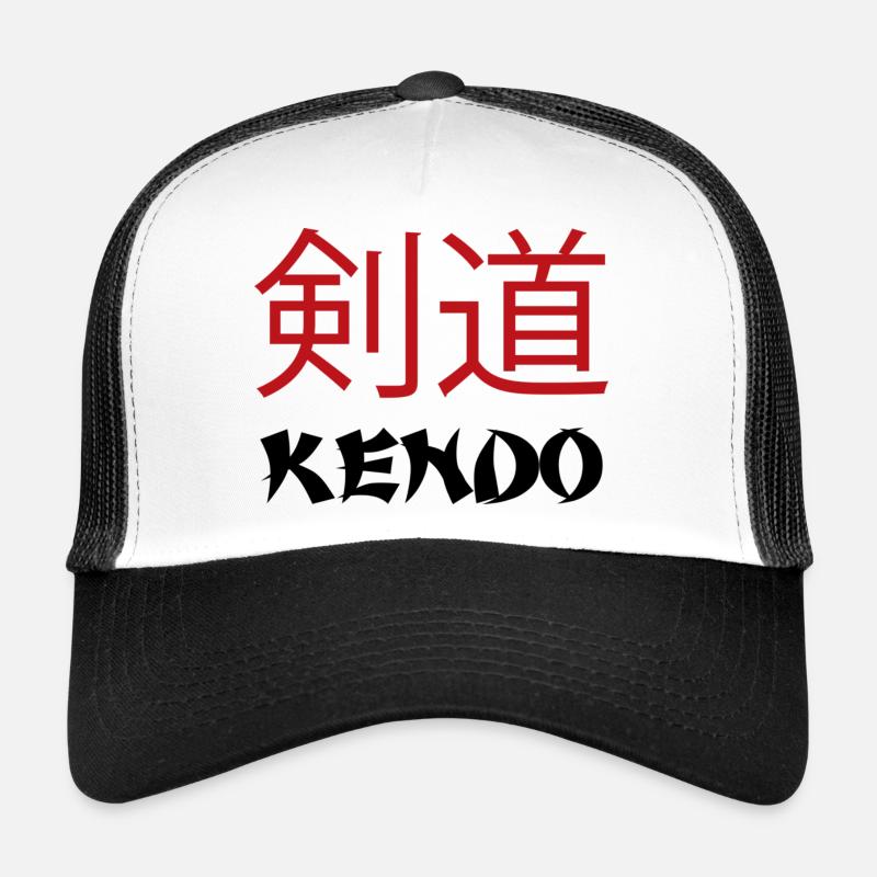 Kendo - Casquette trucker  - blanc/noir