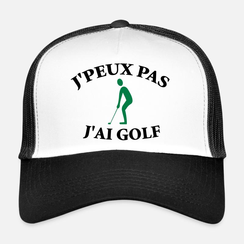 Ich kann nicht, ich habe Golf. - Trucker Cap - Weiß/Schwarz