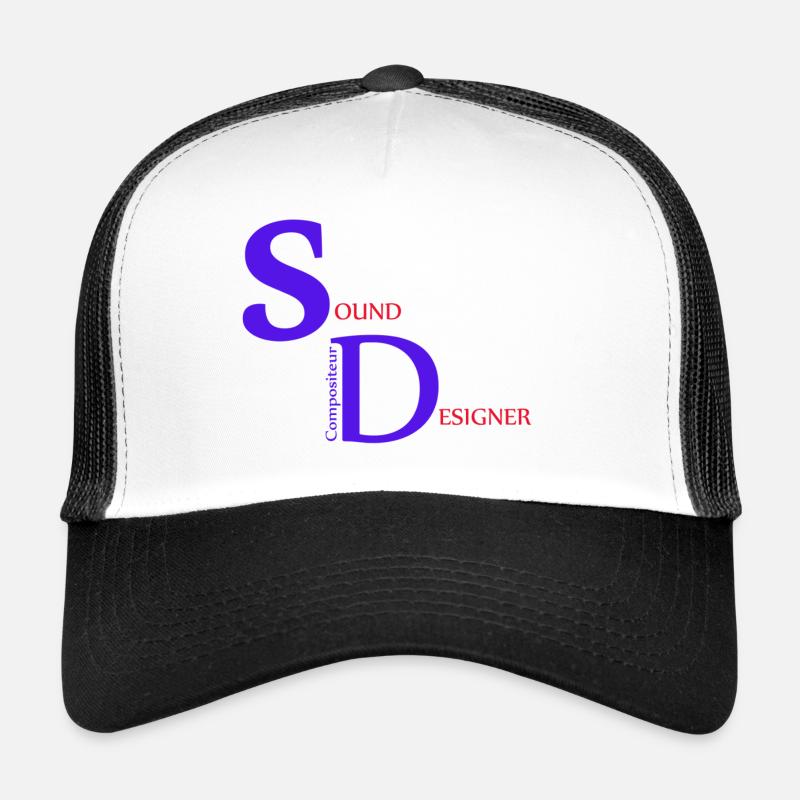 Compositeur Sound Designer - Casquette trucker  - blanc/noir