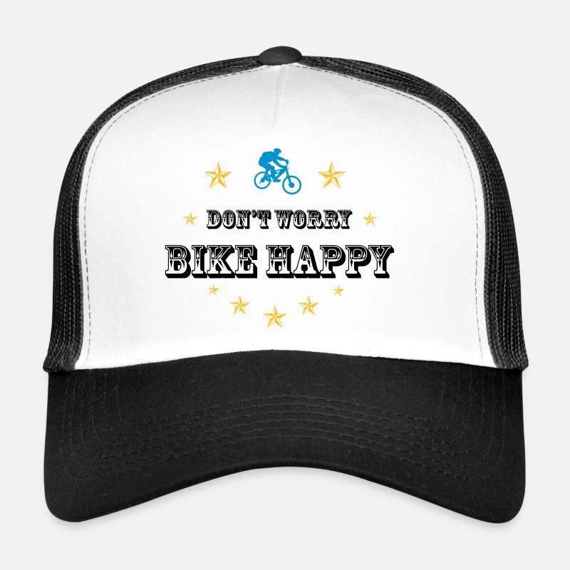 Don't worry bike happy Trucker Cap
