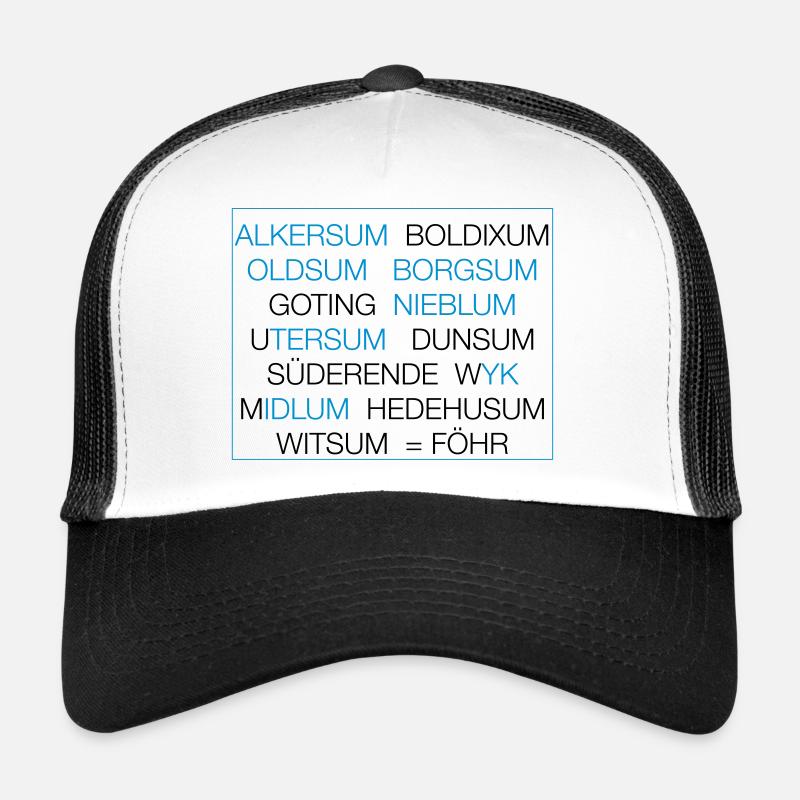 Föhr - Trucker Cap - Weiß/Schwarz