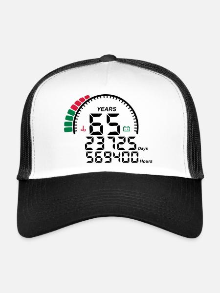 years 65 years anniversary meter - Trucker Cap - white/black - Front