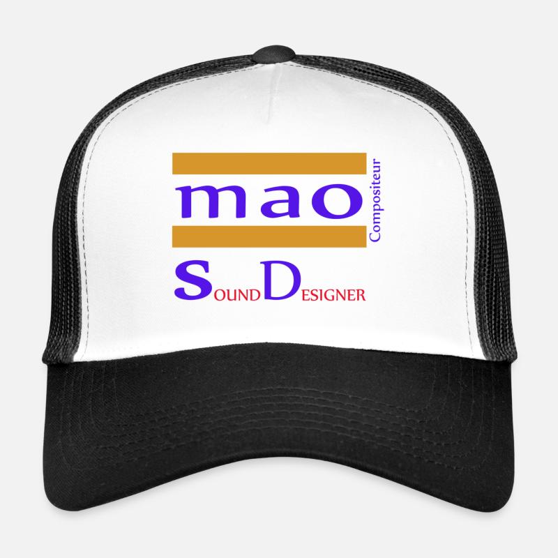 design boutique mao compo - Casquette trucker  - blanc/noir