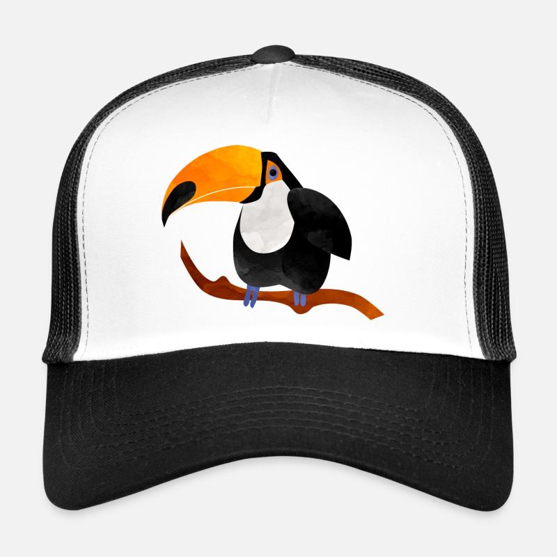 toucan - Casquette trucker  - blanc/noir