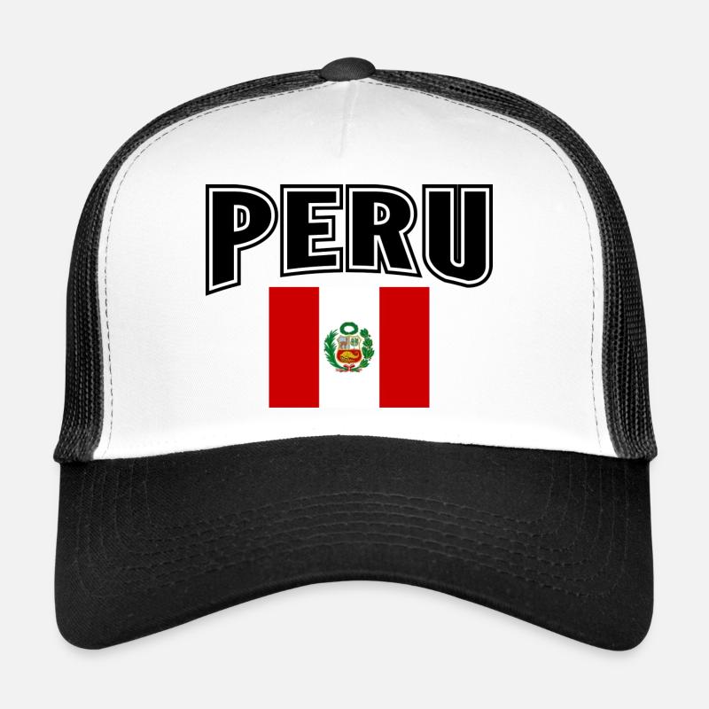 Pérou - Casquette trucker  - blanc/noir