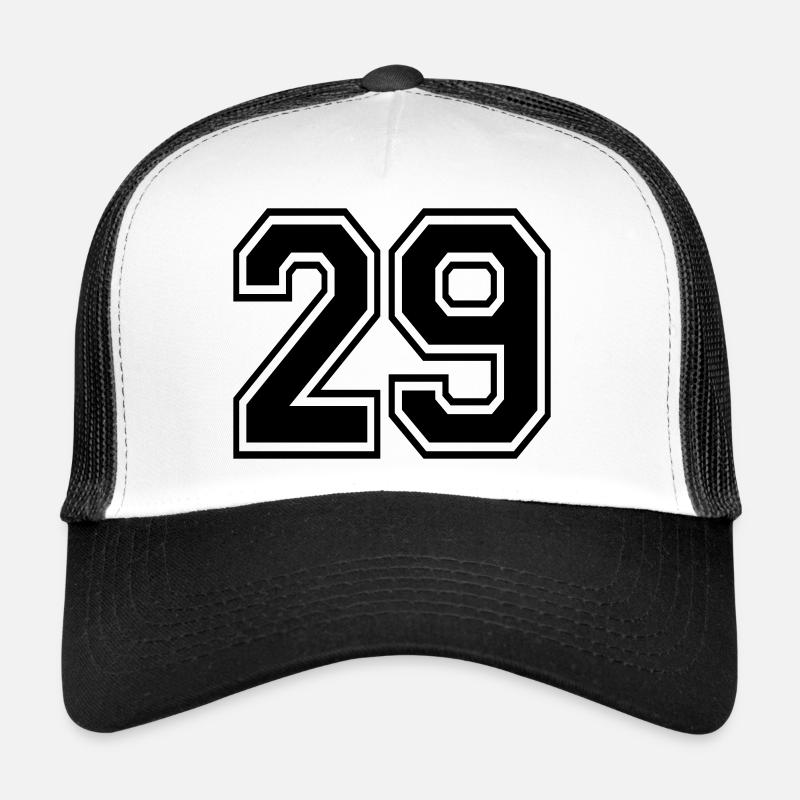 29 - Trucker Cap - Weiß/Schwarz