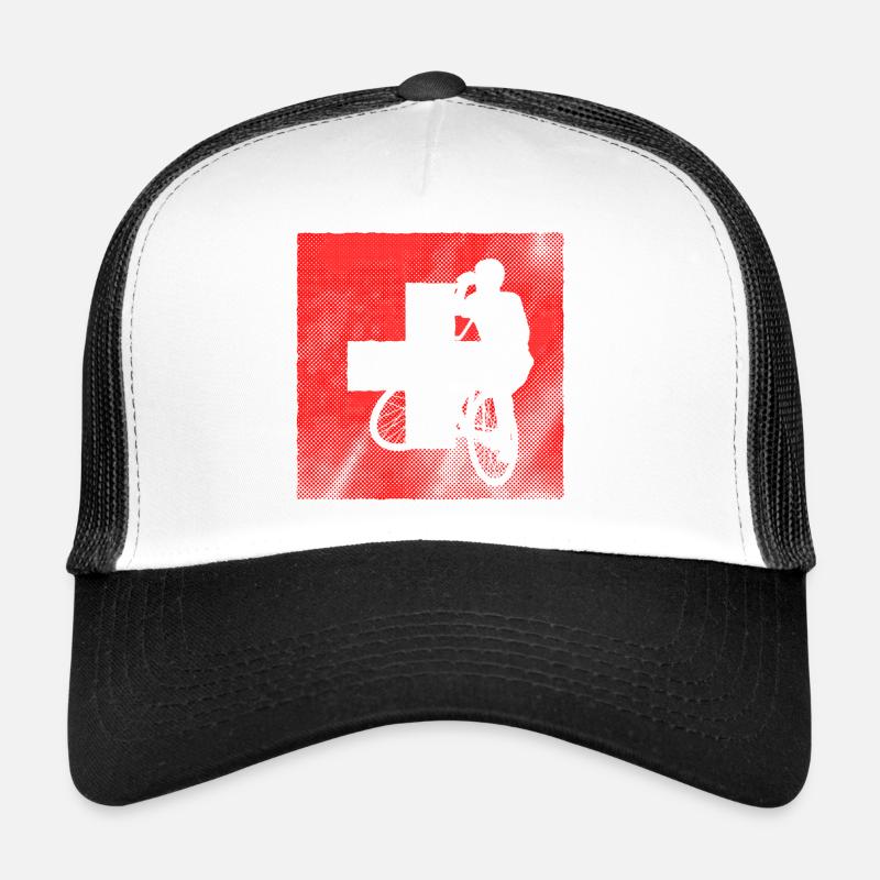 Radball | Drapeau Suisse Casquette trucker 