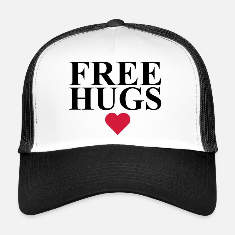 Free Hugs - Trucker Cap - Weiß/Schwarz