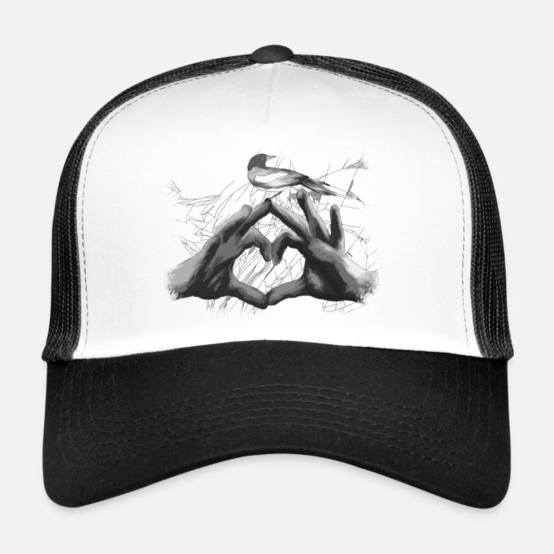 heart graphic - Trucker Cap - Weiß/Schwarz