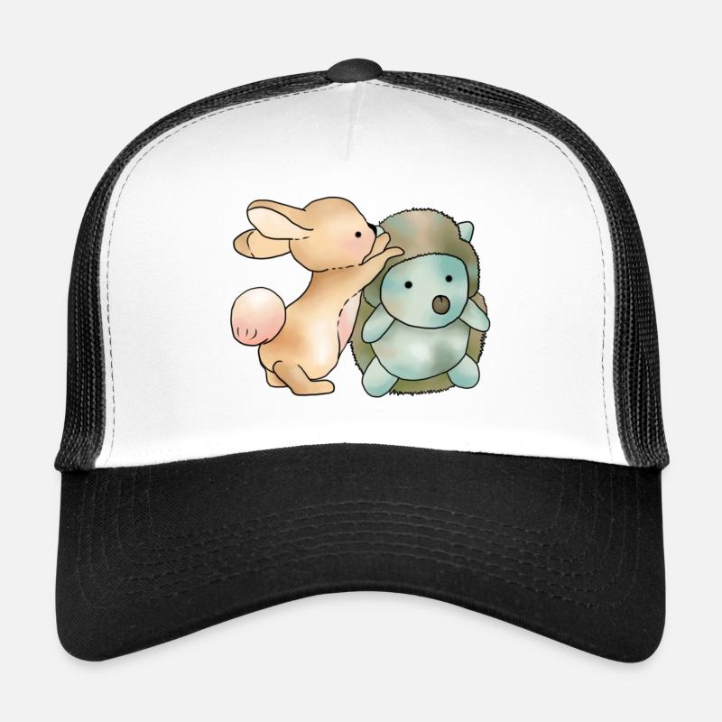 Hase und Igel - Trucker Cap - Weiß/Schwarz