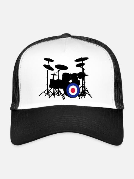 Mod Drumset - Trucker Cap - white/black - Front