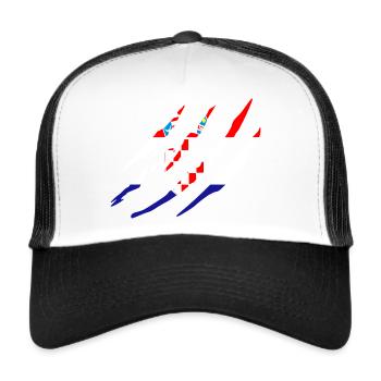 Croatia scratches - Trucker Cap - white/black - Front