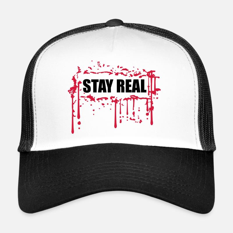 bordures de cadre rester réel sang rouge graffiti sprit Casquette trucker 