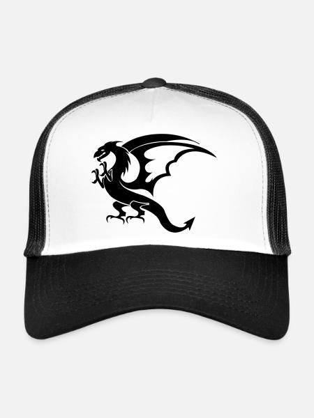 dragon - Casquette trucker  - blanc/noir - Devant