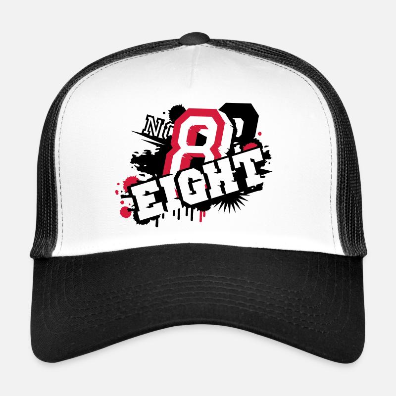 stylish number Eight graffiti in 3D Trucker Cap
