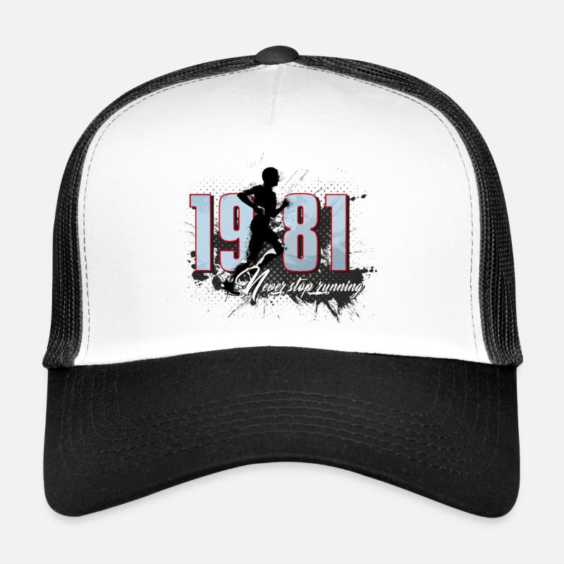 Running, birthday, jogging, 1981 Trucker Cap