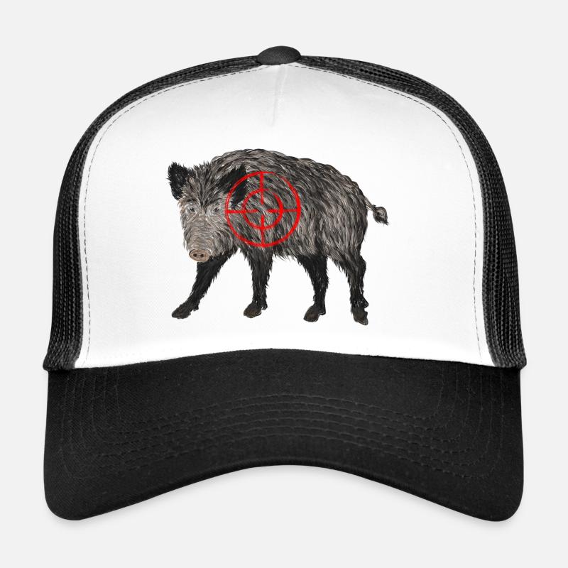 boar - Trucker Cap - white/black